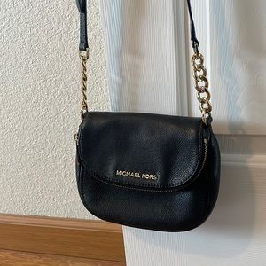 Michael Kors black leather cross body